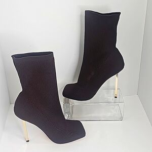 Public Desire women sock boots, Size 7, Dark brown